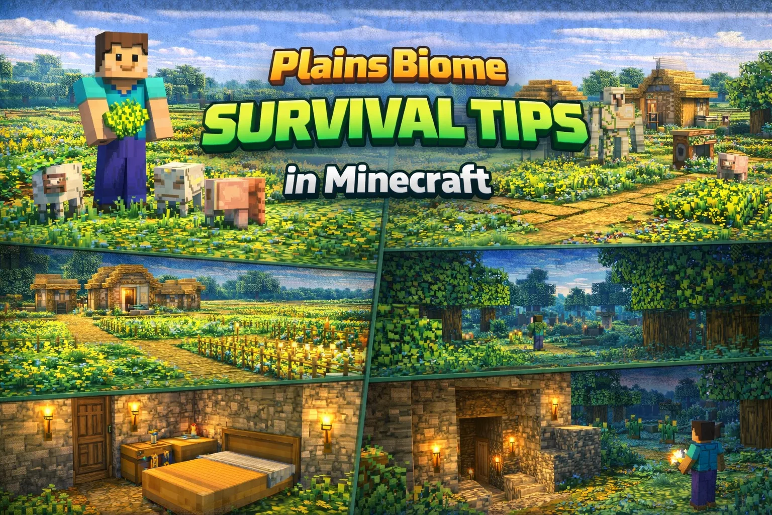 Plains Biome Survival Tips in Minecraft